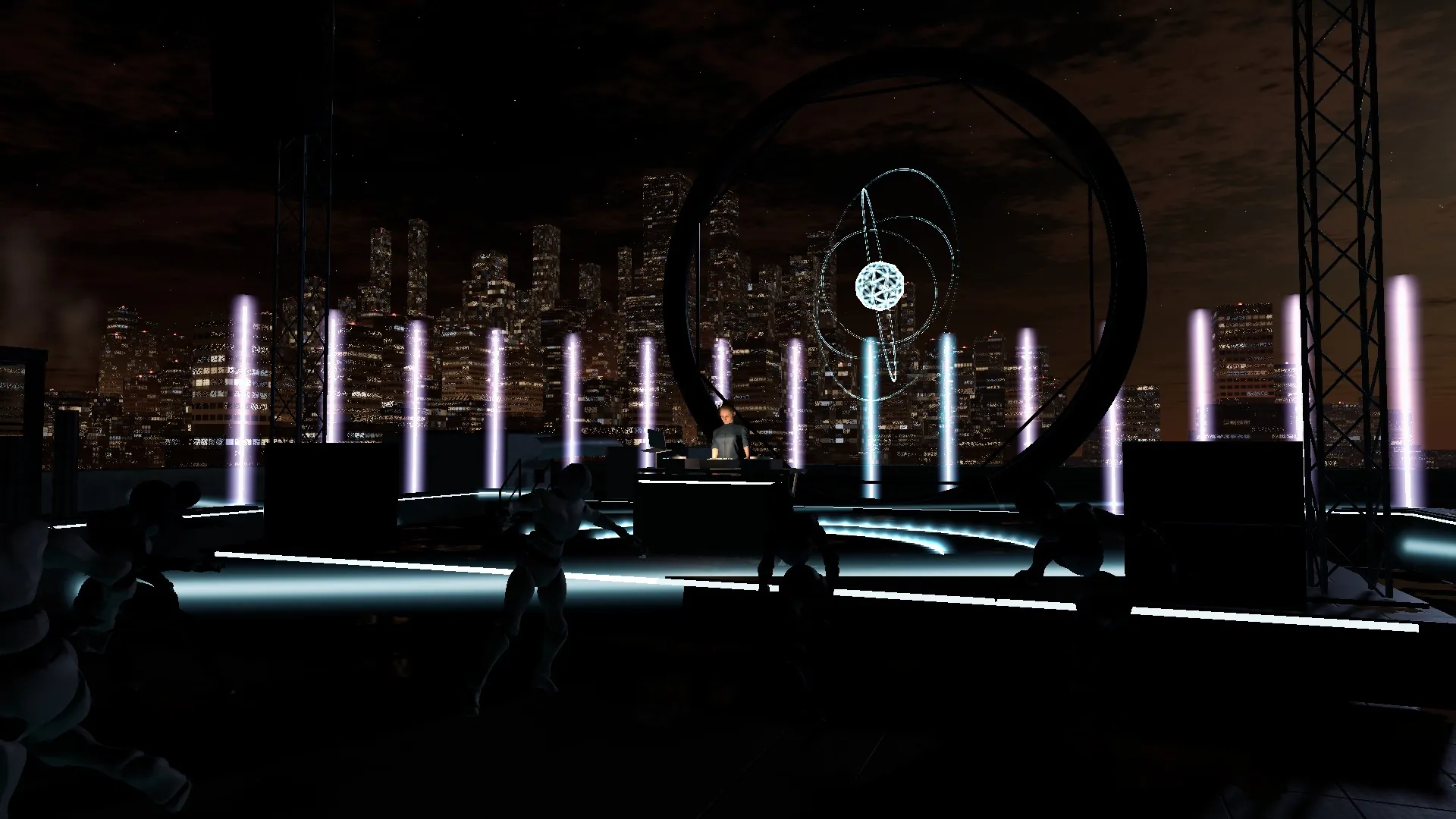 The stage with no lens effects.
